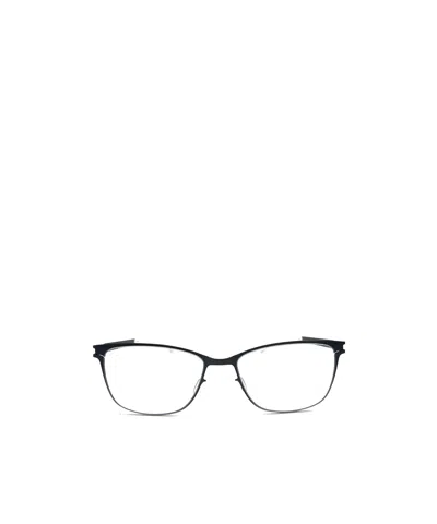 Mykita Stacee Rectangular Frame Glasses In Blackberry