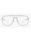 Mykita Steen Eyewear In Silver/camou Green
