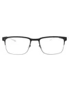 Mykita Dalton Rectangle-frame Metal Glasses In Black