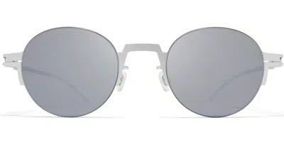 Mykita Runde Studio Sonnenbrille In Silver