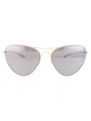 Mykita X Maison Margiela Oval Frame Sunglasses In 221 E9 Nude Warm Grey Flash