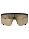 Mykita Sunglasses In 301 Md1 Pitch Black Gold Shield