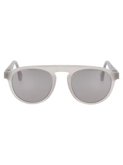 Mykita Mmraw001 Sunglasses In 817 Raw Coconut Water Warm Grey Flash
