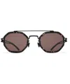 Mykita Gia Geometric-frame Sunglasses In Black