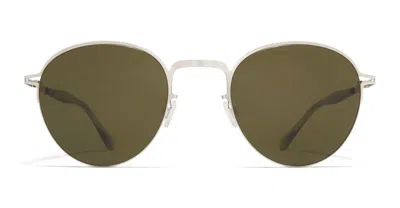 Mykita Tate - Shiny Silver Sunglasses In Brown
