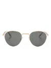 Mykita Tate Half-rim Sunglasses In Gold