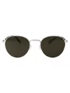 Mykita Shiny Silver Raw Green Solid Steel Sunglasses In Metallic