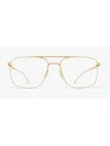 Mykita Glossy Gold Clear Steel Glasses In Gold