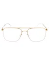 Mykita Glossy Gold Clear Steel Glasses In Gold