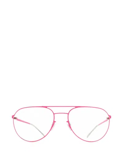 Mykita Tosca Pilot-frame Glasses In Pink