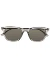 Mykita Transparent Square-frame Sunglasses In Grau