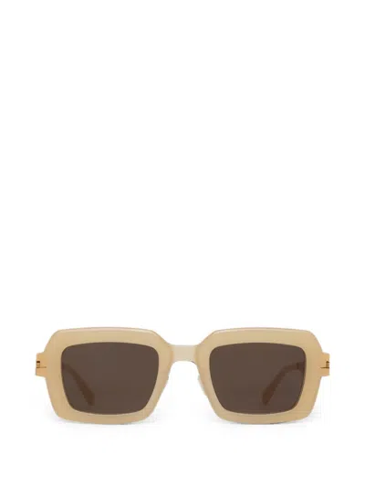 Mykita Una Rectangle-frame Sunglasses In Red