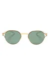 Mykita Vaasa Round-frame Glasses In Gold