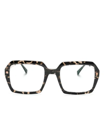 Mykita Vanilla Square-frame Glasses In Schwarz