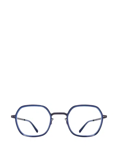 Mykita Ven Geometric Glasses In Blue