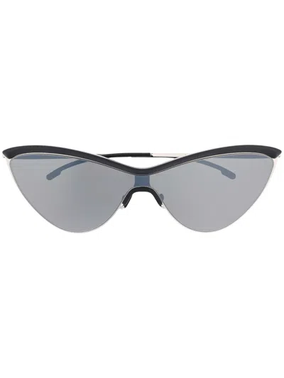 Mykita X Maison Margiela Cat Eye Frame Sunglasses In Black
