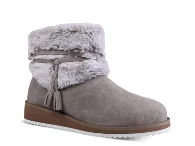 Mykos Bailee Wedge Bootie In Gray