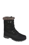 Mykos Faux Fur Lined Lace-up Boot In Black