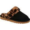 Mykos Genuine Shearling Suede Slipper In Multi