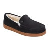 Mykos Harrison Faux Shearling Lined Moc Slipper In Black