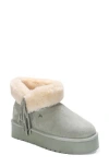 Mykos Suede & Faux Fur Trim Boot In Green
