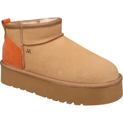 Mykos Suede Faux Fur Lined Boot In Brown