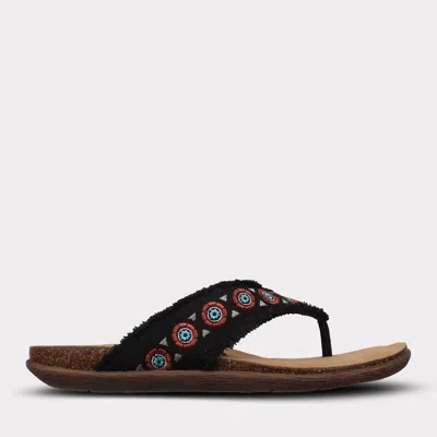 Mykos Women's Jovie Thong Sandal In Black