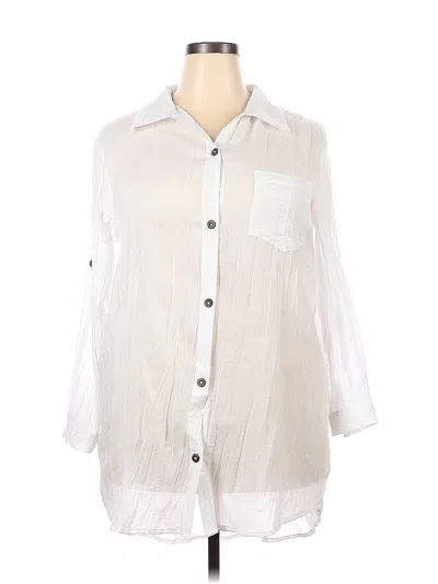 Pre-owned Mynah 3/4 Sleeve Blouse In White