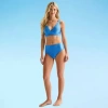 Mynah Womens Adjustable Straps Bralette Bikini Swimsuit Top In Blue