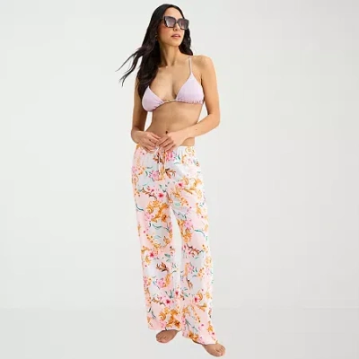 Mynah Womens Floral Pants Swimsuit Cover-up In Multi