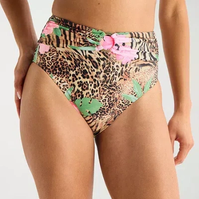 Mynah Womens Lined Bikini Swimsuit Bottom In Multi