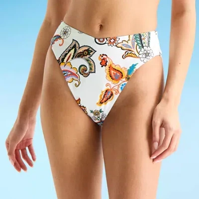 Mynah Womens Lined Paisley Hipster Bikini Swimsuit Bottom In Multi