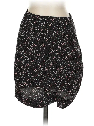 Pre-owned Myne Ashley Ann Silk Skirt In Black