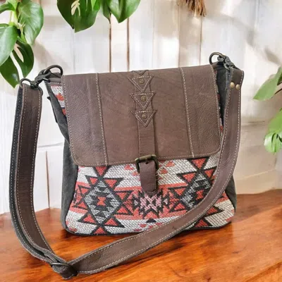 Myra Bag Canva Messenger Bag In Orange