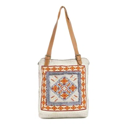 Myra Bag Women's Four Corner Tote Bag In Cream