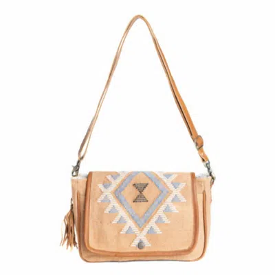 Myra Bag Women's Prairie Magic Shoulder Bag In Blue And White Rug