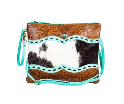 Myra Bag Women's Stellona Canyon Embossed Hair-on Hide Bag In Brown/black Multi
