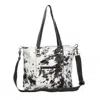 Myra Bags Women's Hairon Tote Bag In Black White In Black
