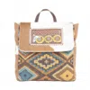 Myra Bags Women's Primordial Hand-tooled Bagpack In Multi In Multi