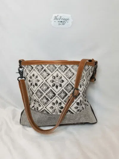 Myra Bags Women's Tessellated Shoulder Bag In Grey Multi