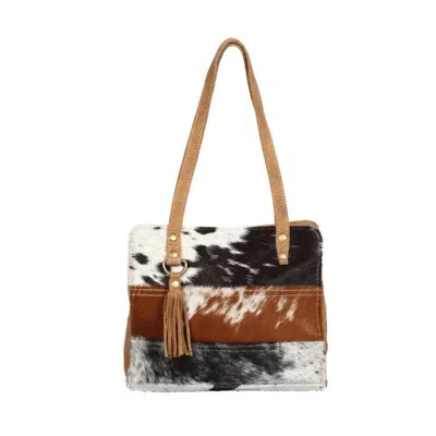 Myra Bags Women's Western Hair-on Mini Tote Bag In Brown Multi