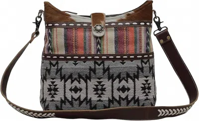 Myra Canvas Handbag In Aspaldiko In Multi