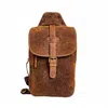 Myra Chatman Hill Fanny Pack Bag In Deep Caramel Hair-on Hide