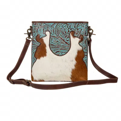 Myra Ridge Morning Glory Leather Bag In Brown