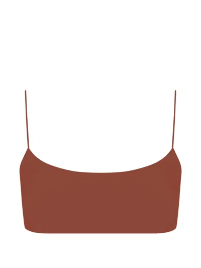Myra Swim Desi Bikini Top In Brown