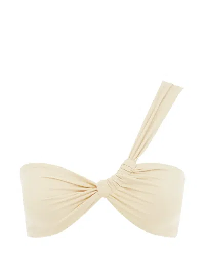 Myra Swim Enzo One-shoulder Bikini Top In Neutral