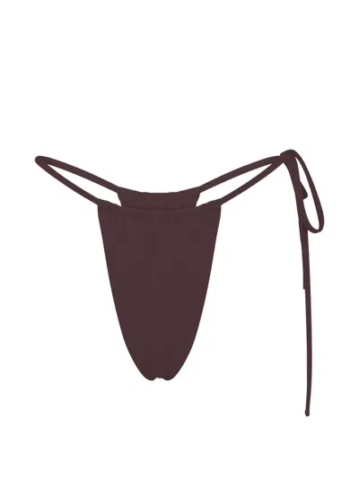 Myra Swim Kyle Side-tie Bikini Bottoms In Brown