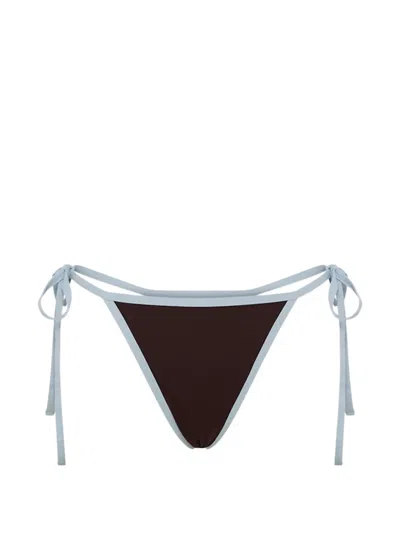 Myra Swim Nyah Side-tie Bikini Bottoms In Brown