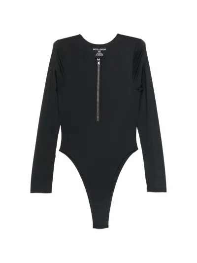 Myra Swim Powe Zip-up Swimsuit In Blue