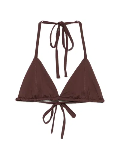Myra Swim Vera Triangle Bikini Top In Brown